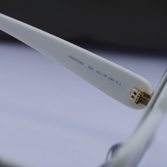 Loewe LW40134U 25A Square Sunglasses – Ivory\Smoke - Picture 7 of 10